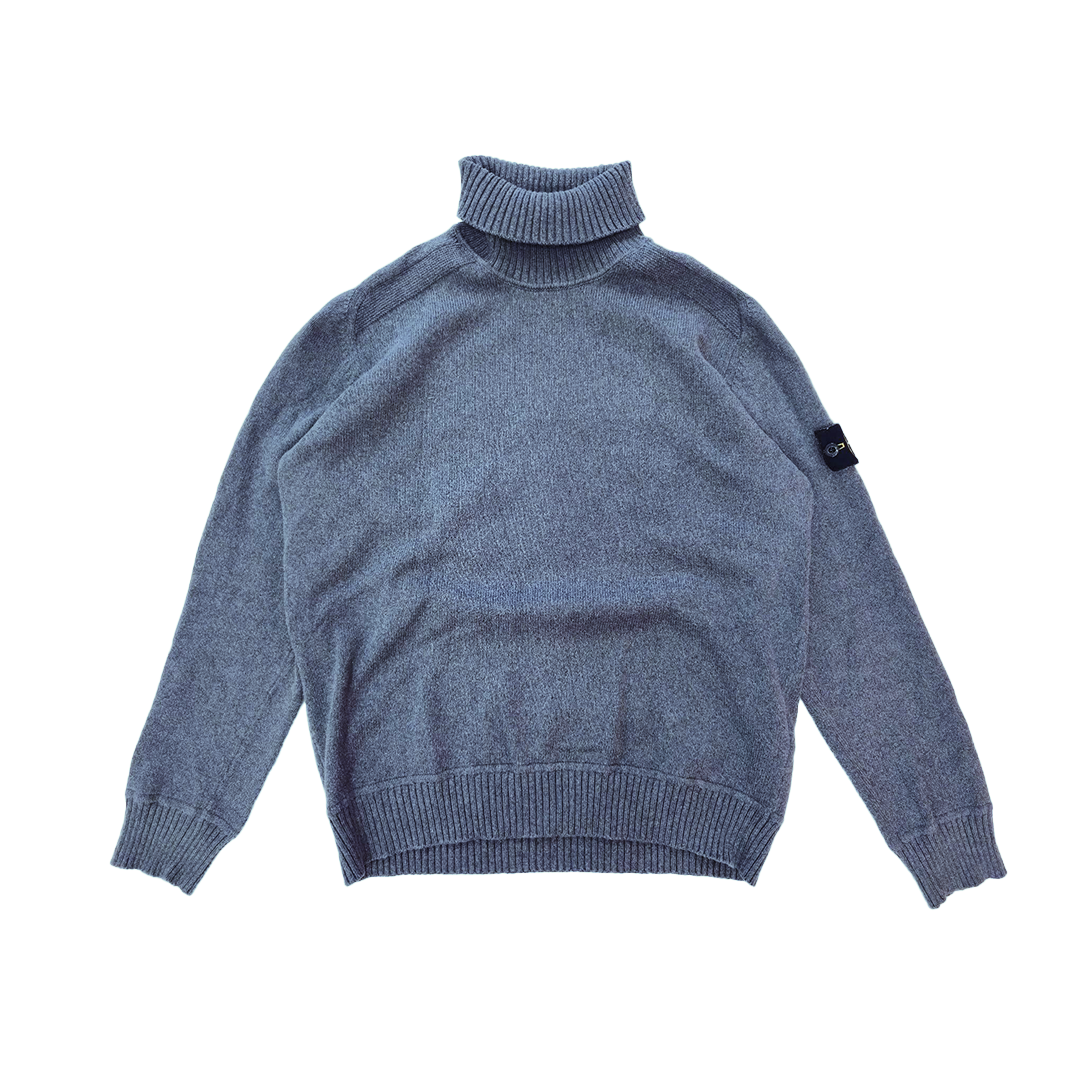 Stone Island Grey Turtleneck Knit Sweater (L)