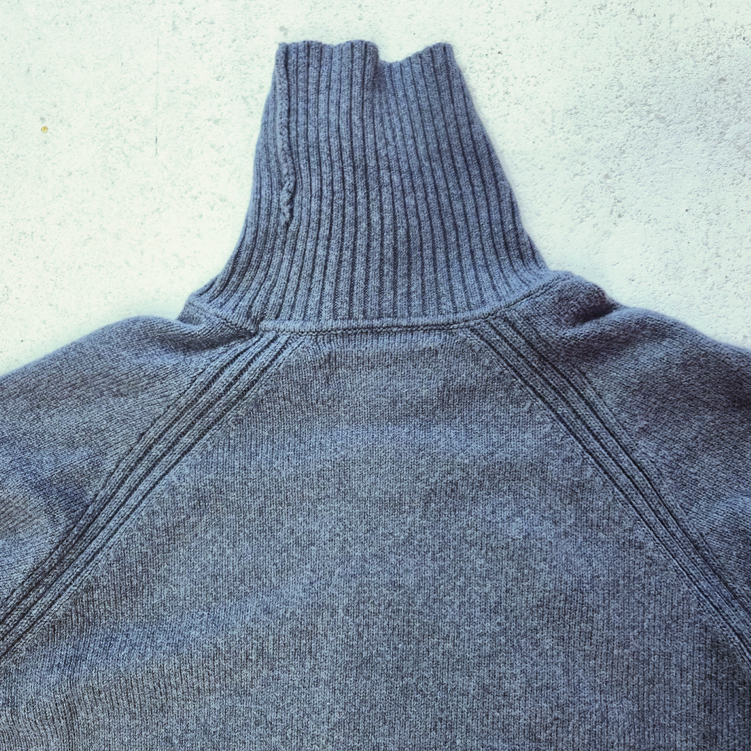 Stone Island Grey Turtleneck Knit Sweater (L)