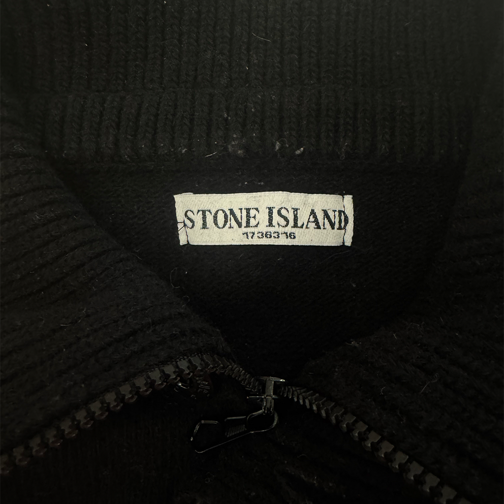 Stone Island Vintage Knitted Wool Black Sweater (XL)
