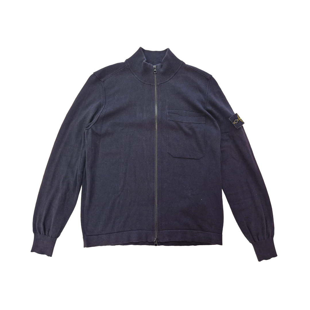 Stone Island Dark Blue Zip Sweater (M)