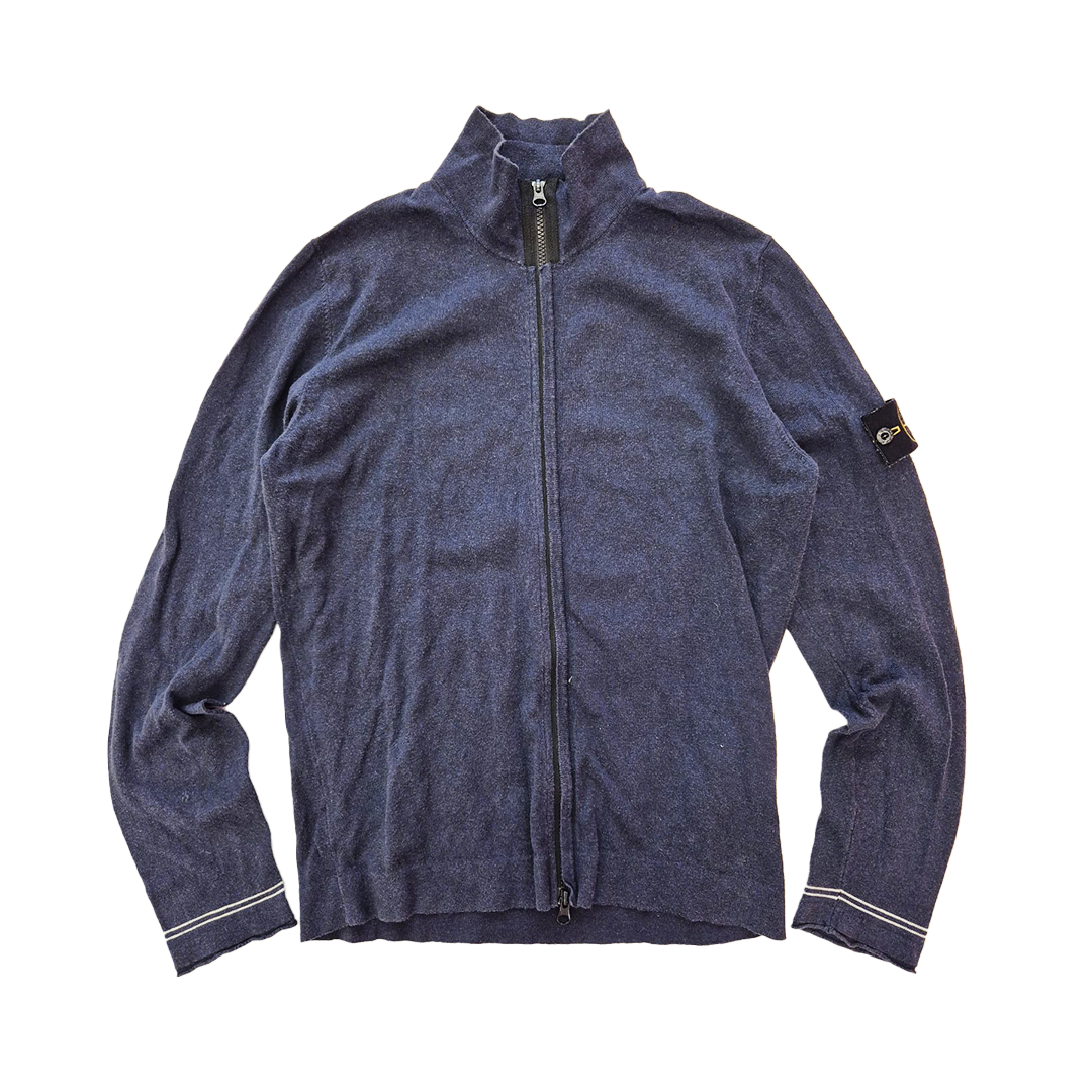 Stone Island Blue Zip Sweater (M)