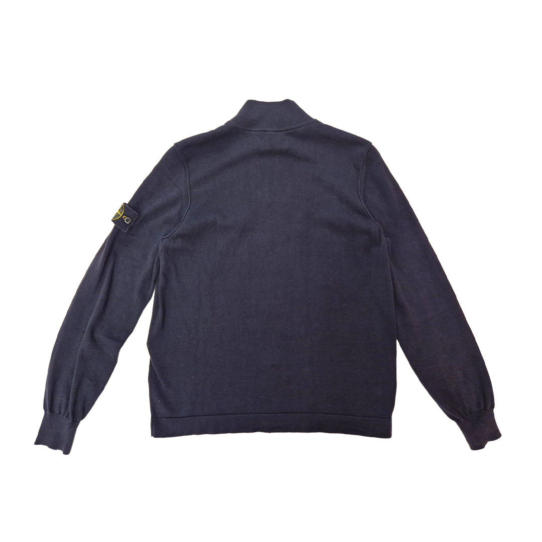 Stone Island Dark Blue Zip Sweater (M)