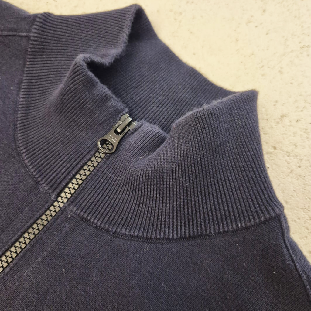 Stone Island Dark Blue Zip Sweater (M)
