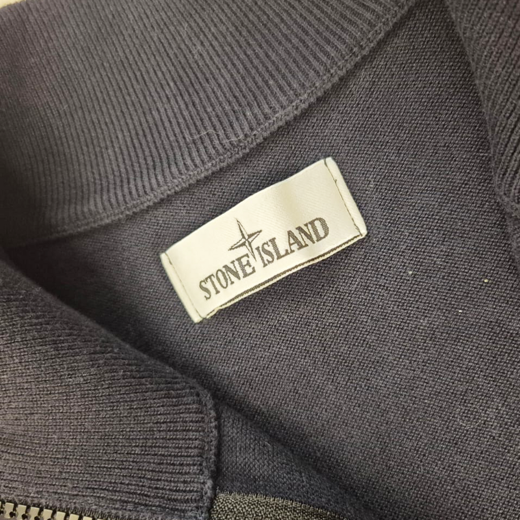 Stone Island Dark Blue Zip Sweater (M)