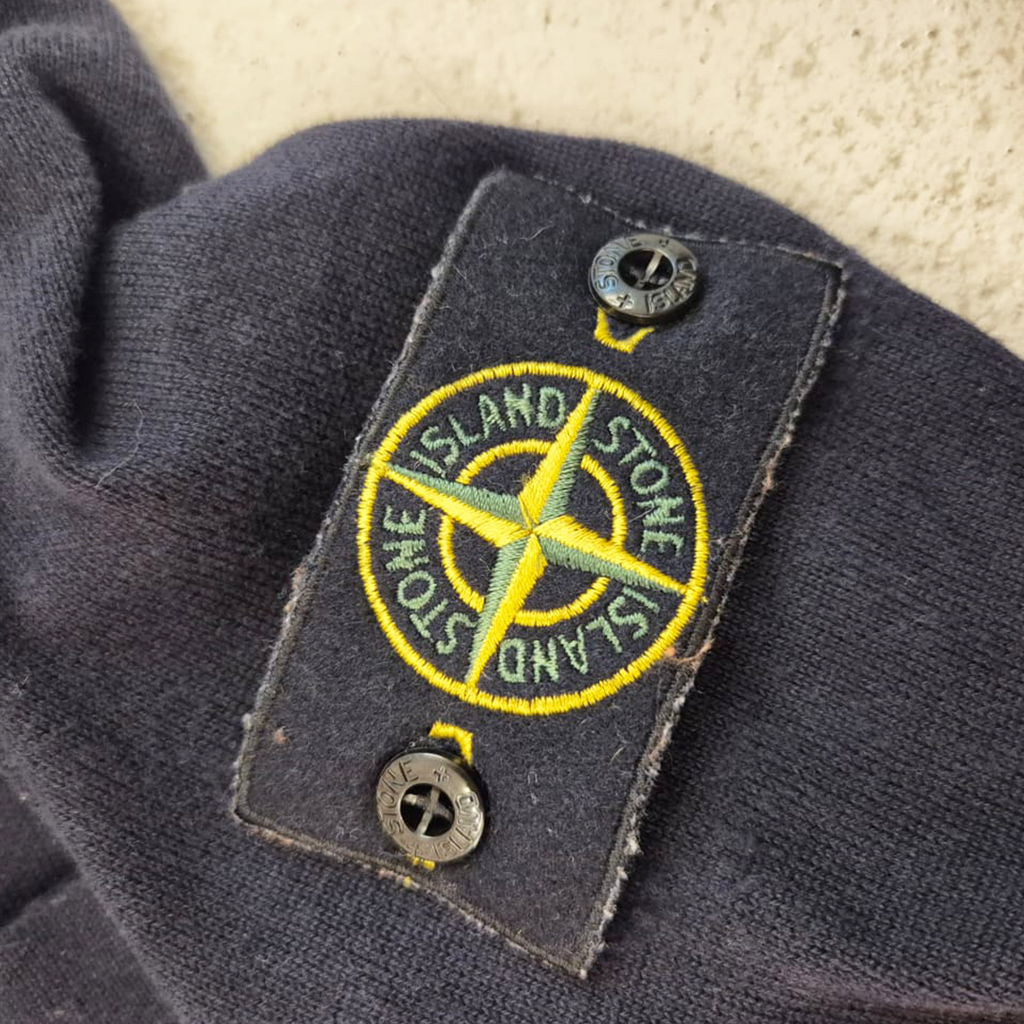 Stone Island Dark Blue Zip Sweater (M)
