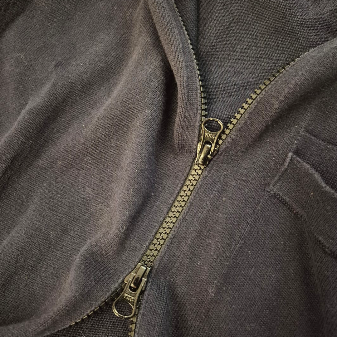 Stone Island Dark Blue Zip Sweater (M)