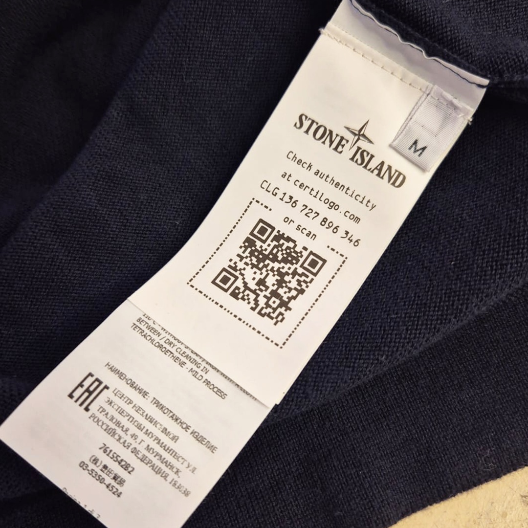 Stone Island Dark Blue Zip Sweater (M)