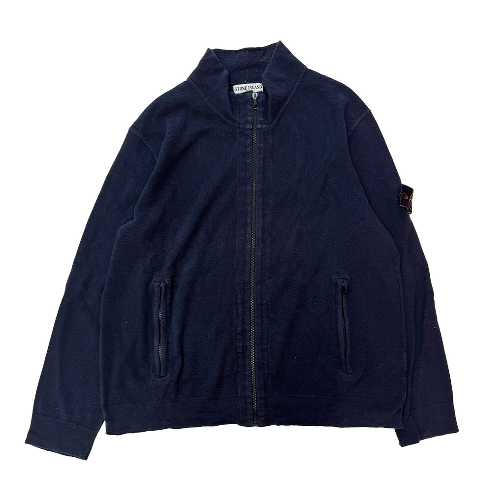 Stone Island Navy Zip Sweater (XXL)