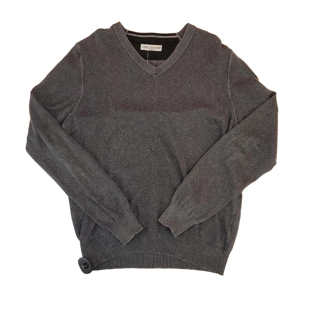 Stone Island Grey v-neck Sweater (L)