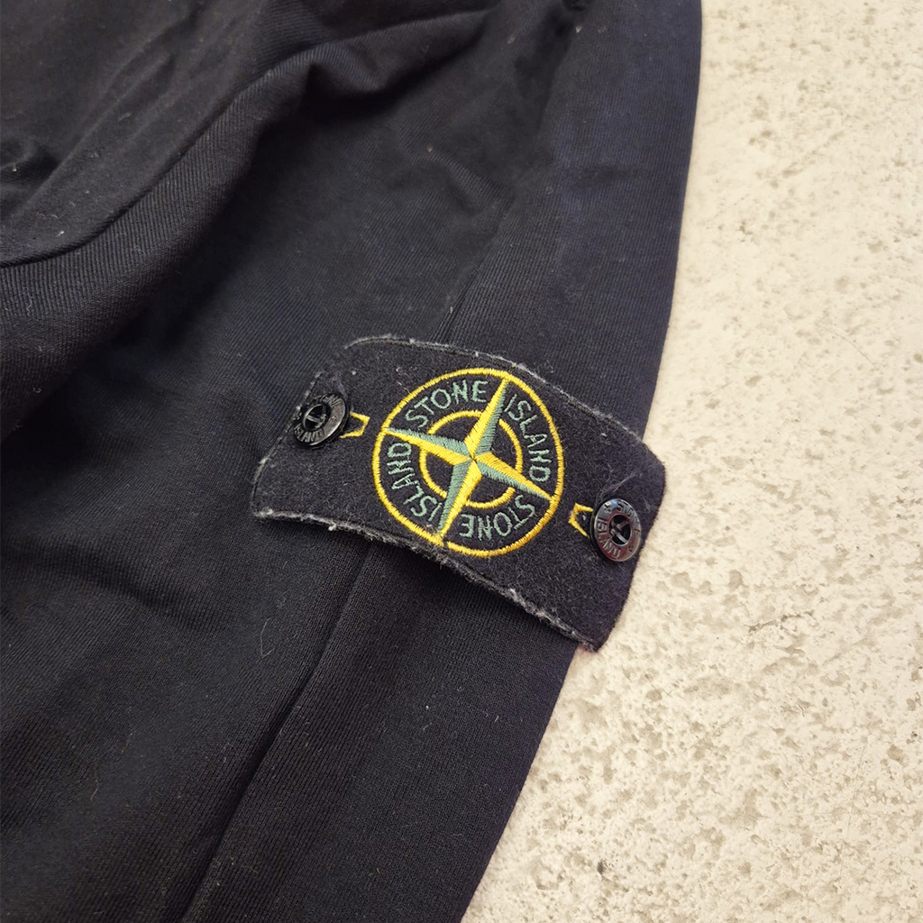 Stone Island Navy Cotton Pullover Jumper (L)
