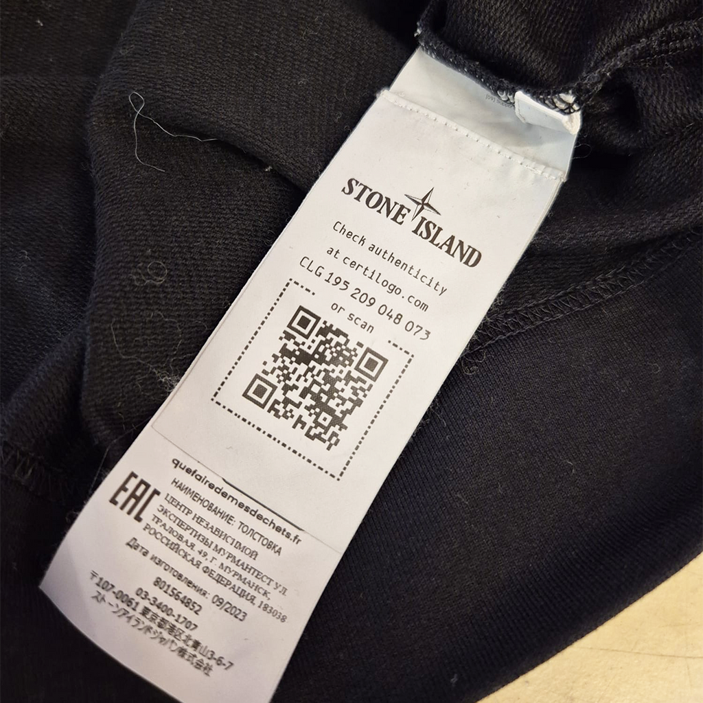 Stone Island Navy Cotton Pullover Jumper (L)