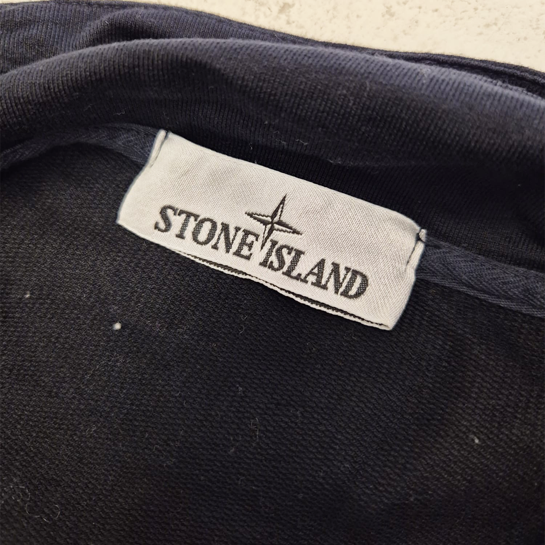 Stone Island Navy Cotton Pullover Jumper (L)