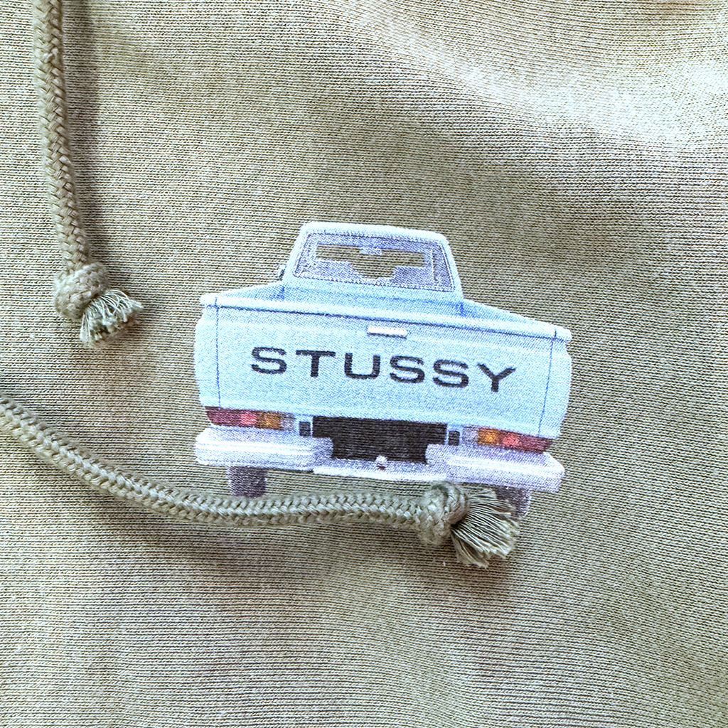 Stussy Pick-up Zip Olive Green Hoodie (L)