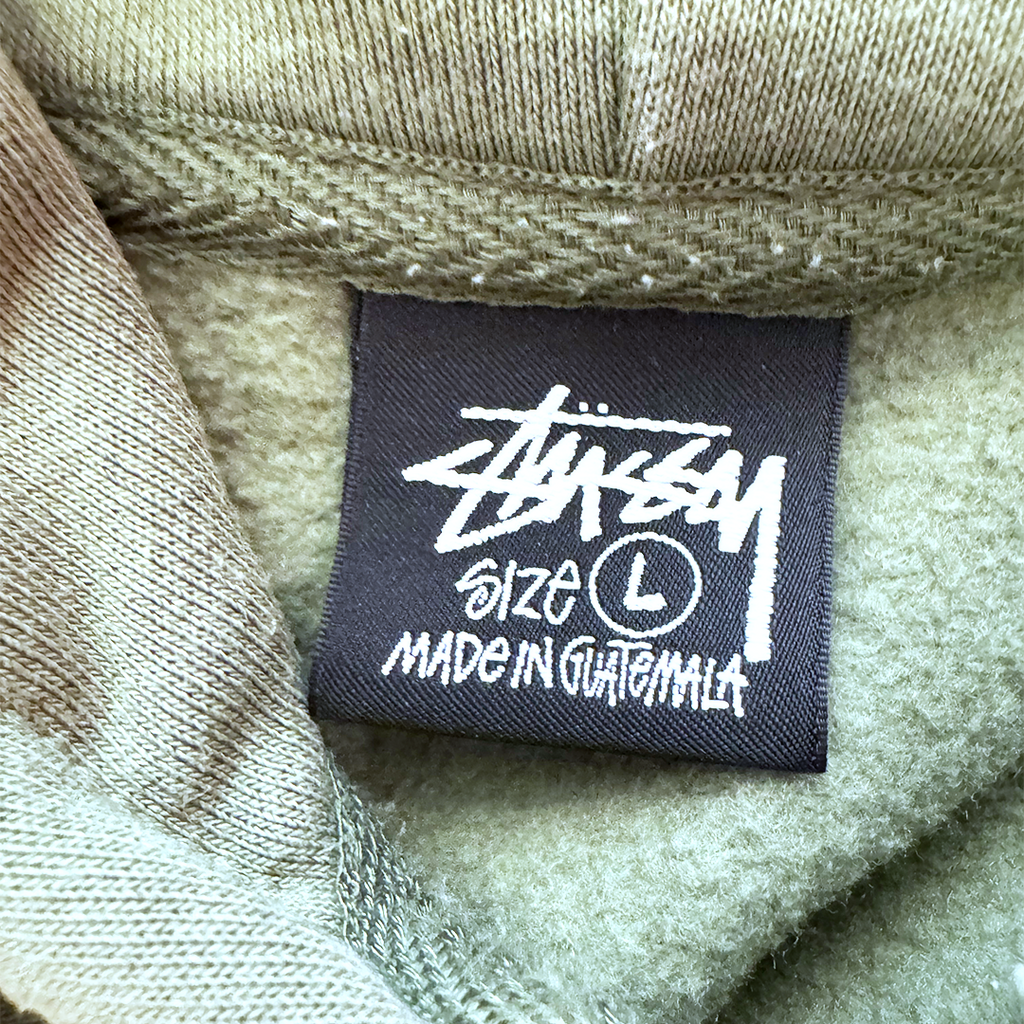 Stussy Pick-up Zip Olive Green Hoodie (L)