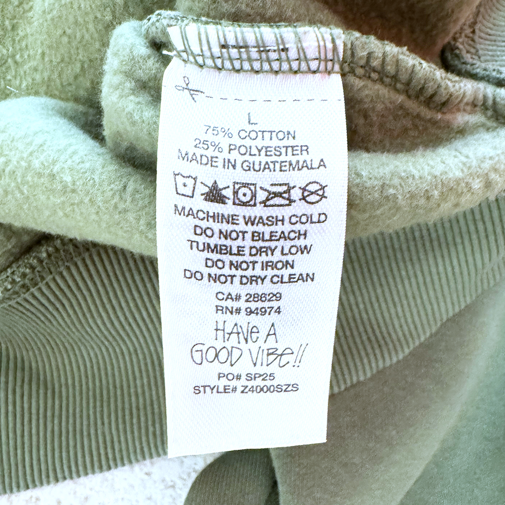 Stussy Pick-up Zip Olive Green Hoodie (L)