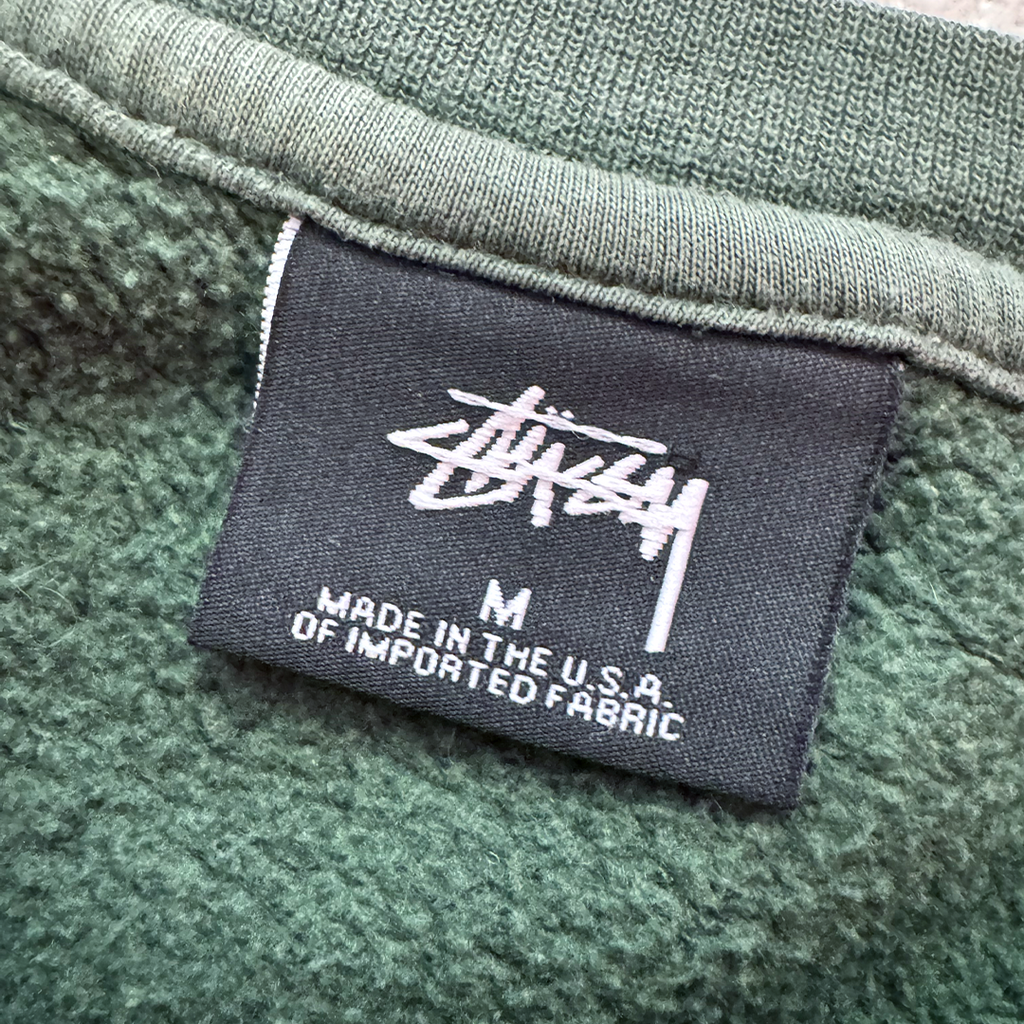 Stussy Embossed Logo Green Sweater (M)