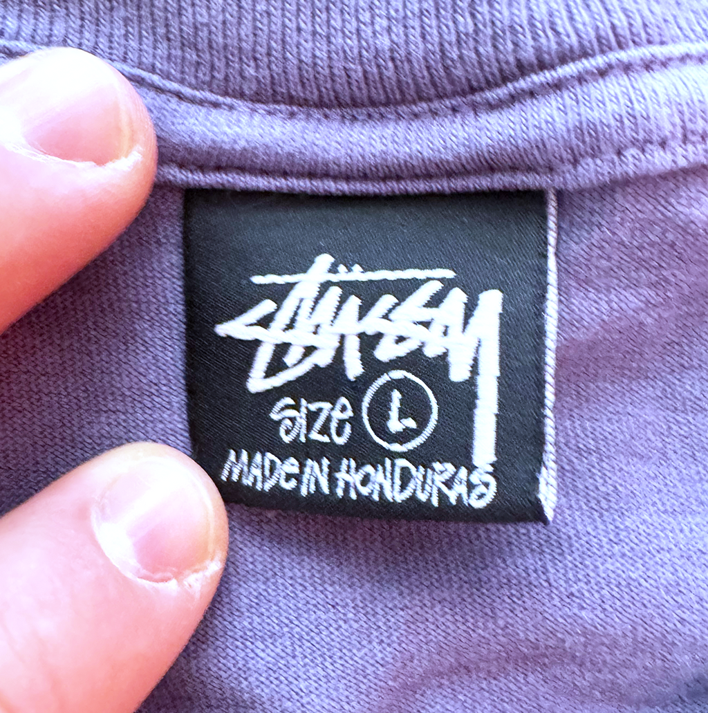 Stussy Big & Meaty Dinosaur Purple Tee (L)