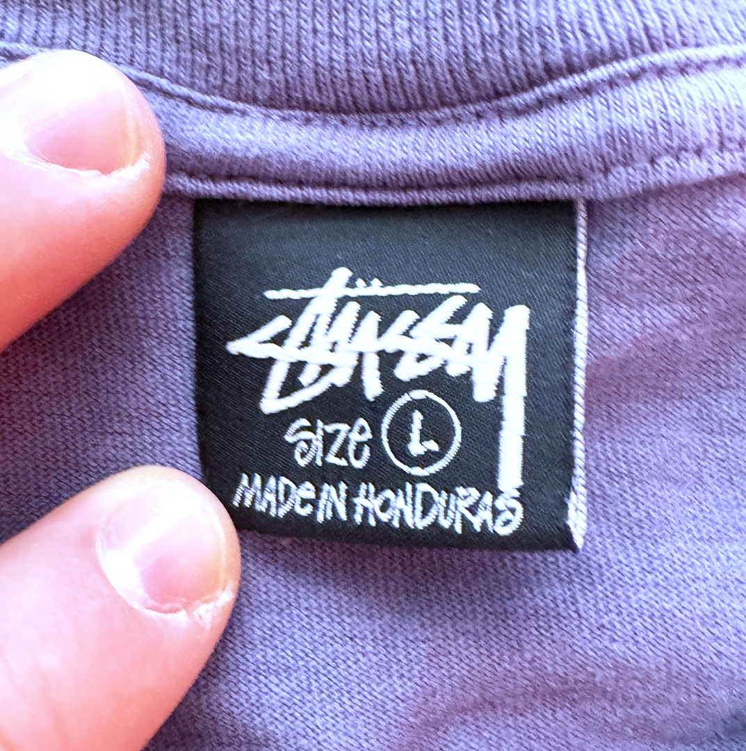Stussy Big & Meaty Dinosaur Purple Tee (L)
