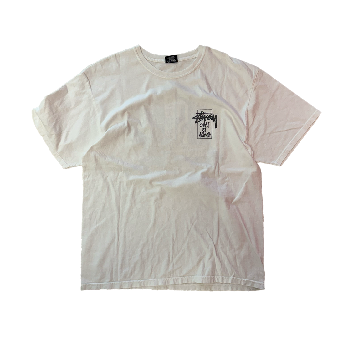 Stussy Coat of Arms White Tee (L)