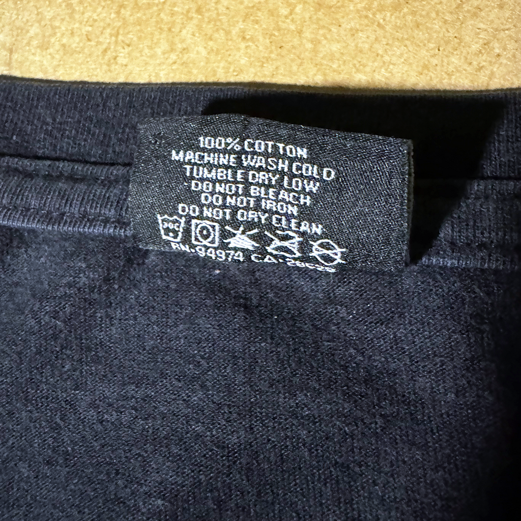 Stussy Big Script Logo Black Tee (L)