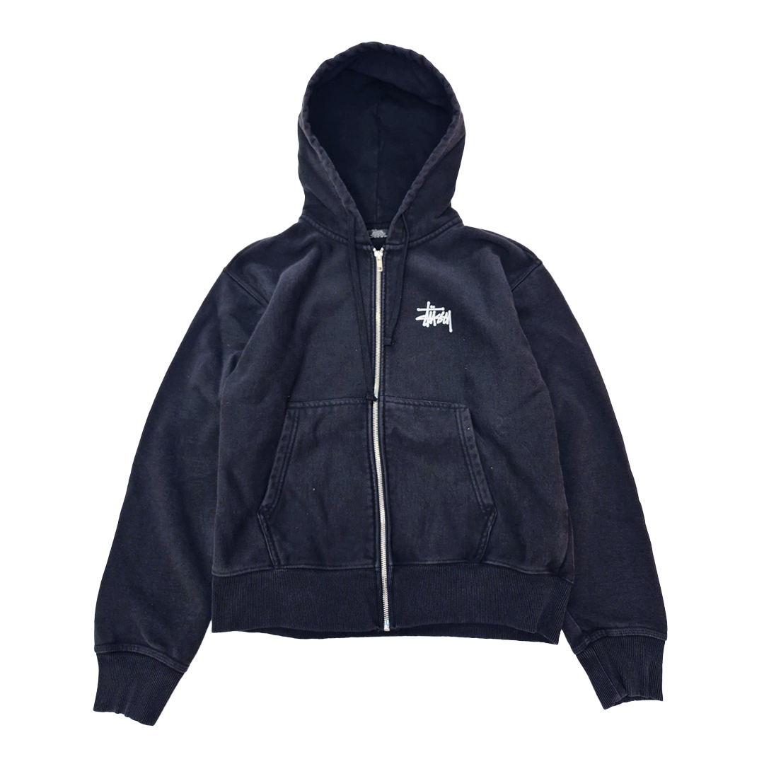 Stussy Logo Black Zip Hoodie (S)