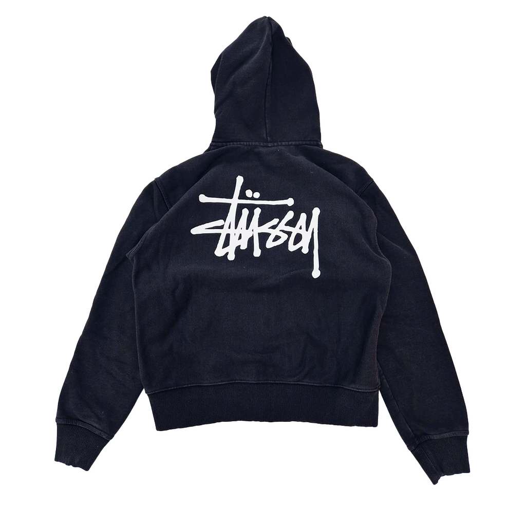 Stussy Logo Black Zip Hoodie (S)