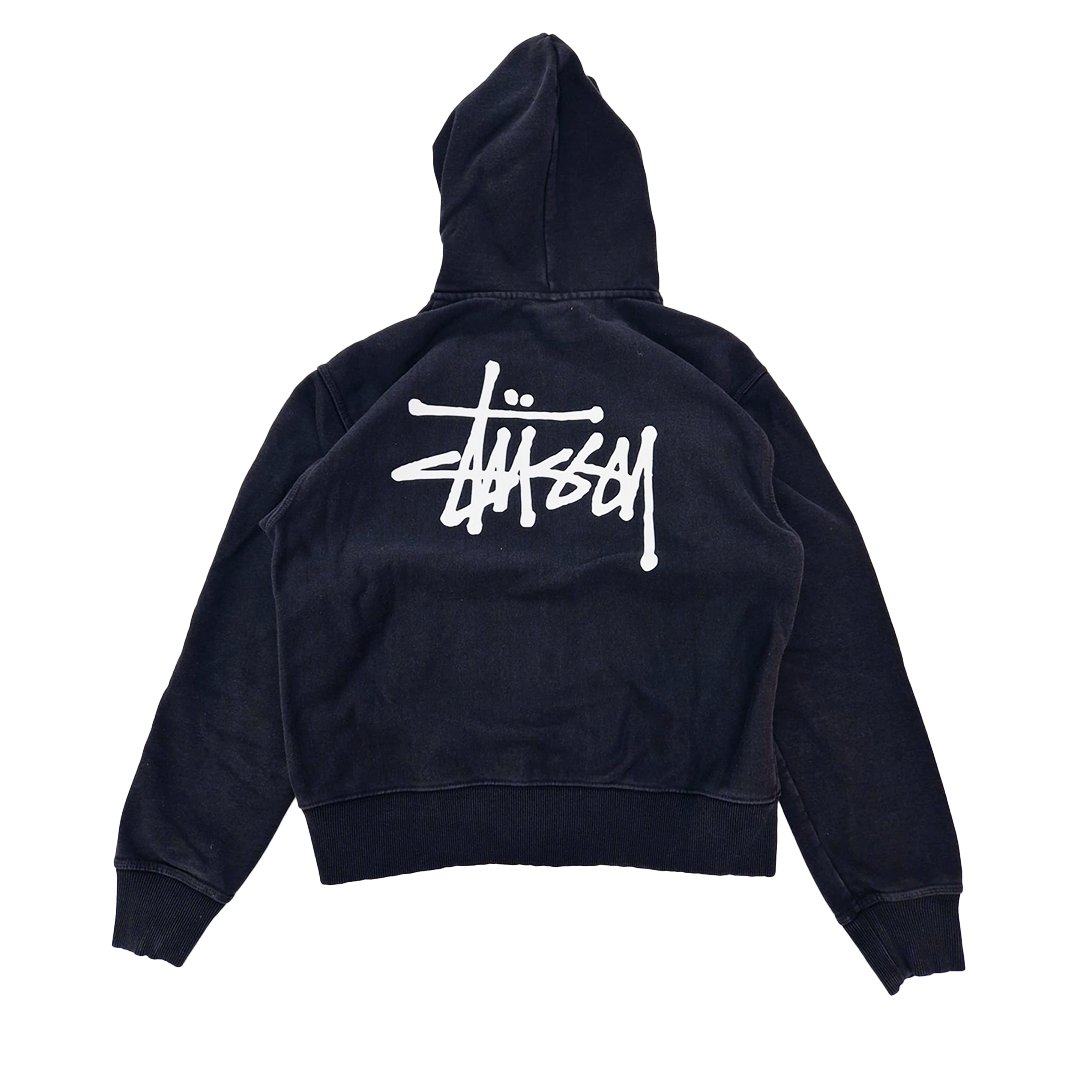 Stussy Logo Black Zip Hoodie (S)