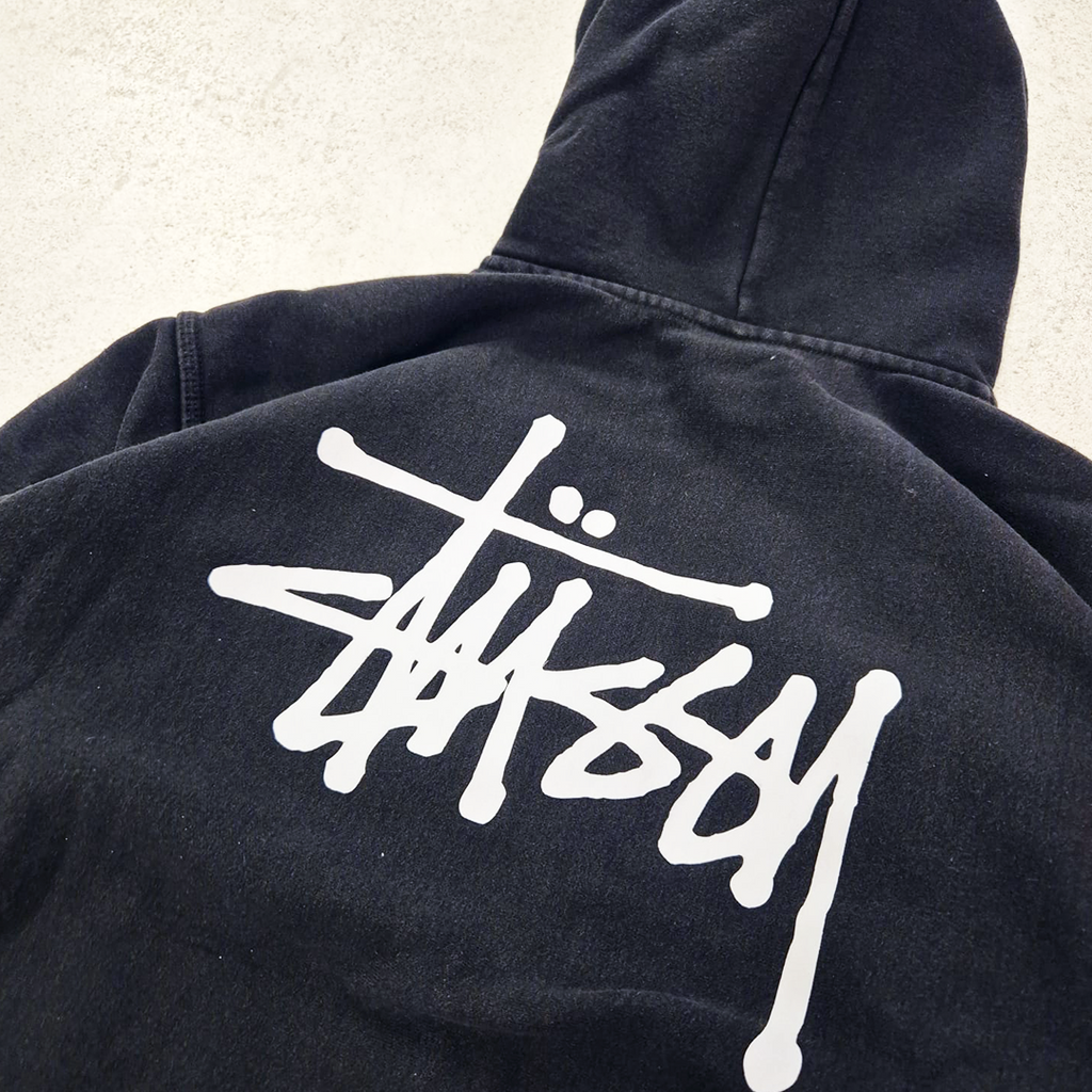 Stussy Logo Black Zip Hoodie (S)
