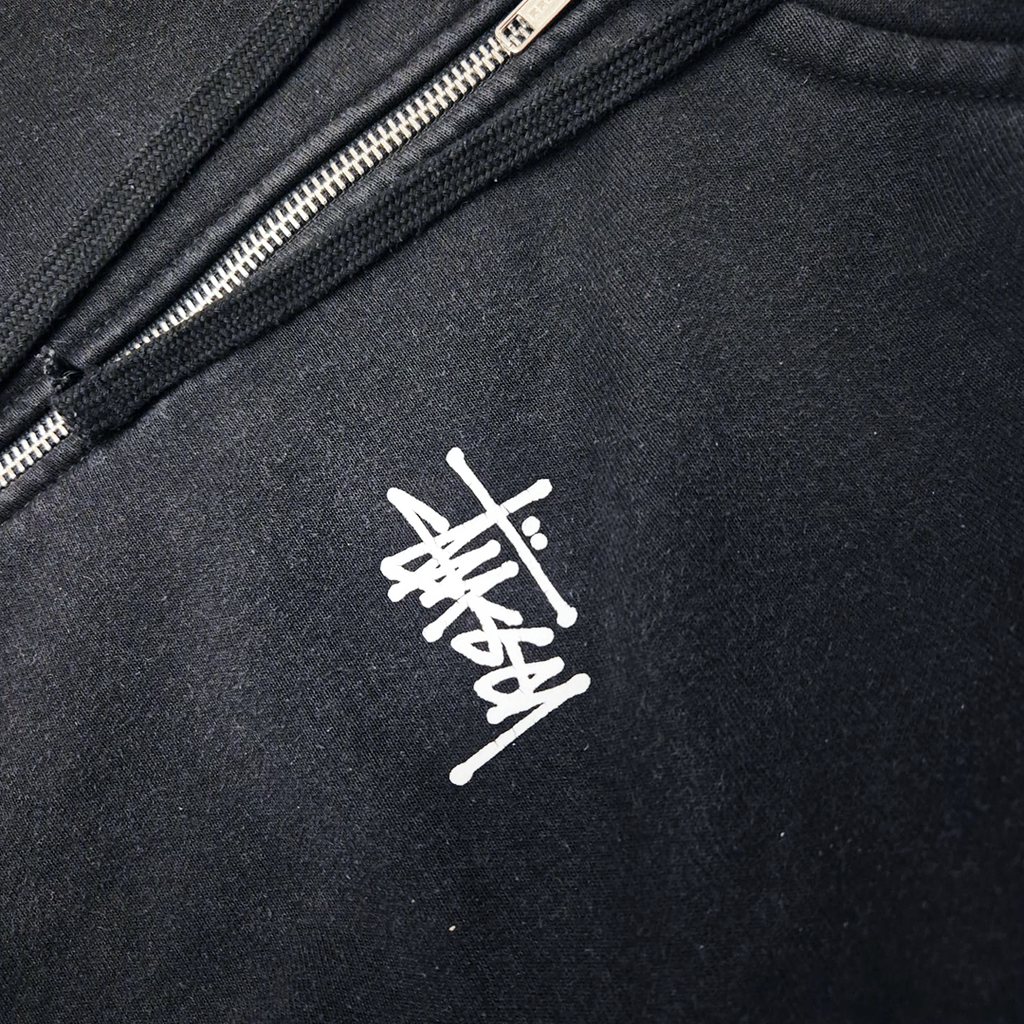 Stussy Logo Black Zip Hoodie (S)