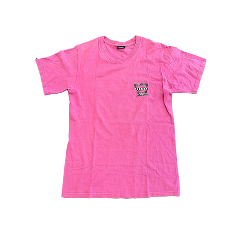 Stussy Chekered Logo Crown Pink Tee