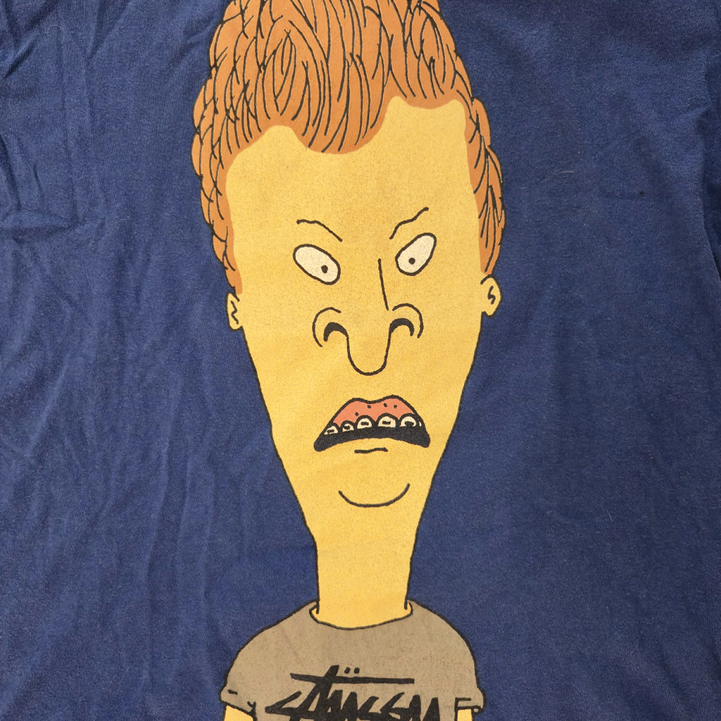 Stussy Beavis & Butthead Navy Tee (M)