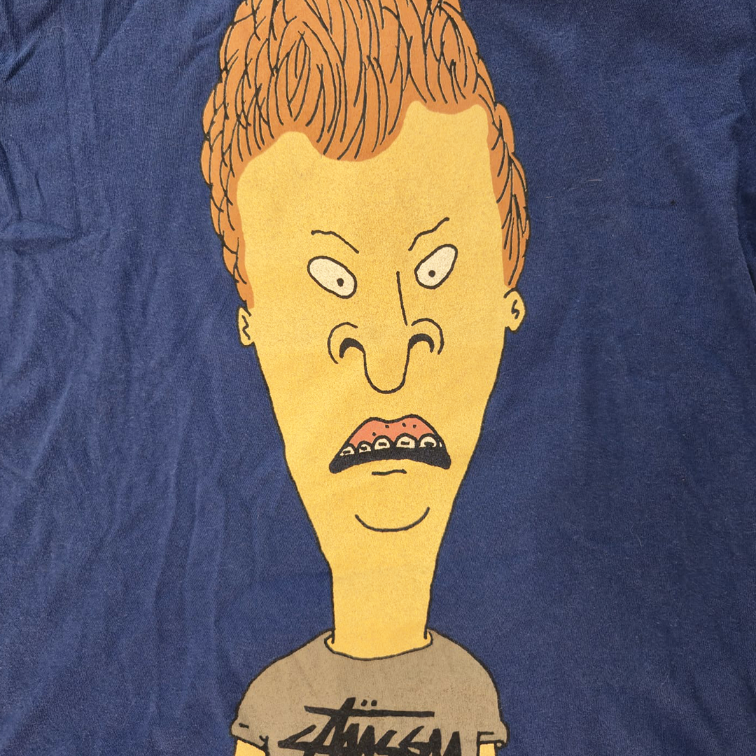 Stussy Beavis & Butthead Navy Tee (M)