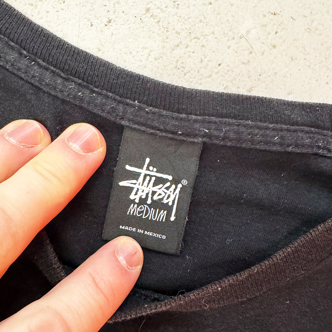 Stussy Flower 8-Ball Black Tee (M)