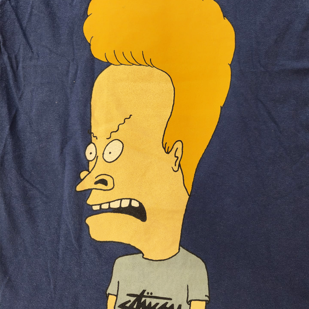 Stussy Beavis & Butthead Navy Tee (M)