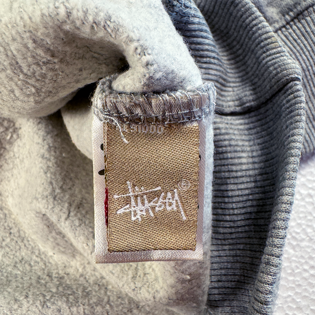 Stussy Custom Made World Tour Embroidery Grey Sweater (M/L)