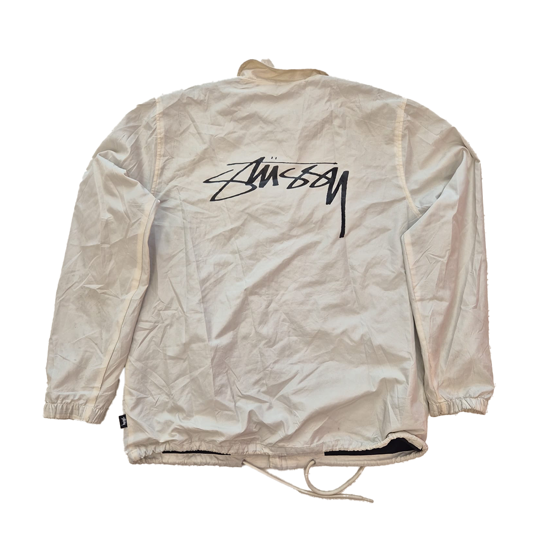 Stussy White Coach Jacket (M)