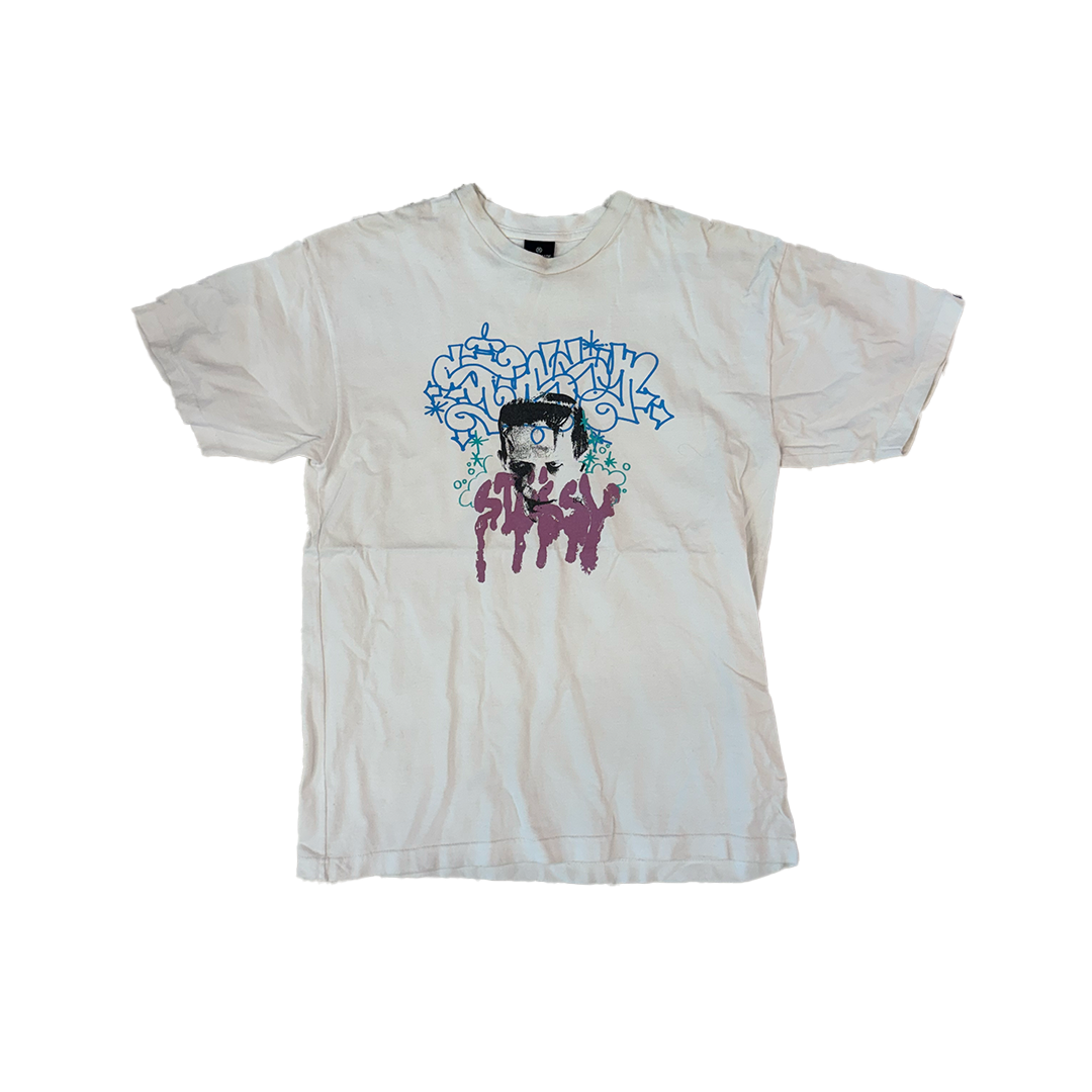 Stussy Customade N°3 Frankenstein Graffiti White Tee