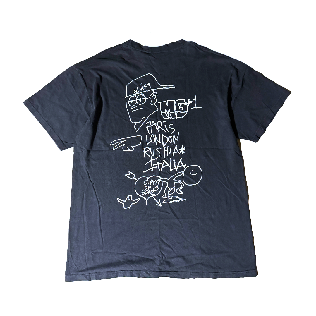 Stussy x Mark Gonzales World Tour Black Tee (L)