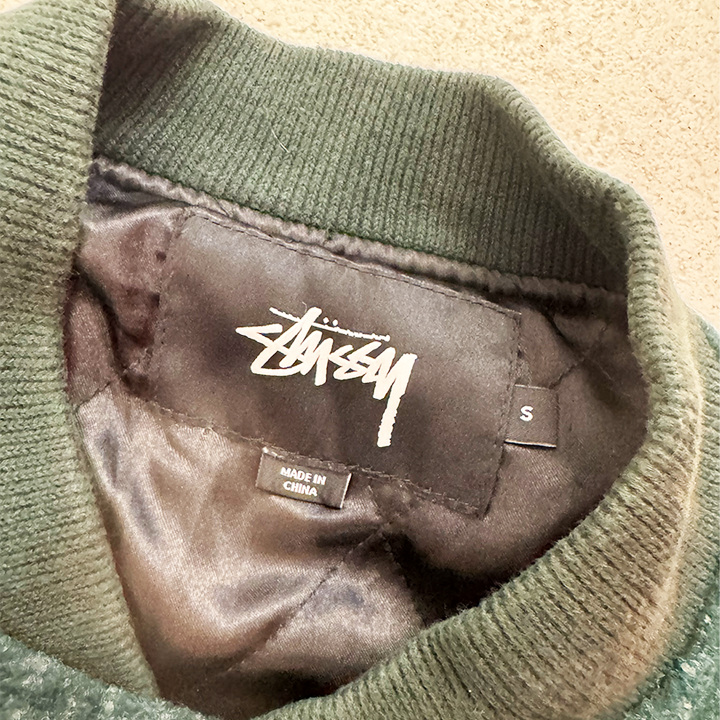 Stussy Green Wool Varsity Jacket (S)