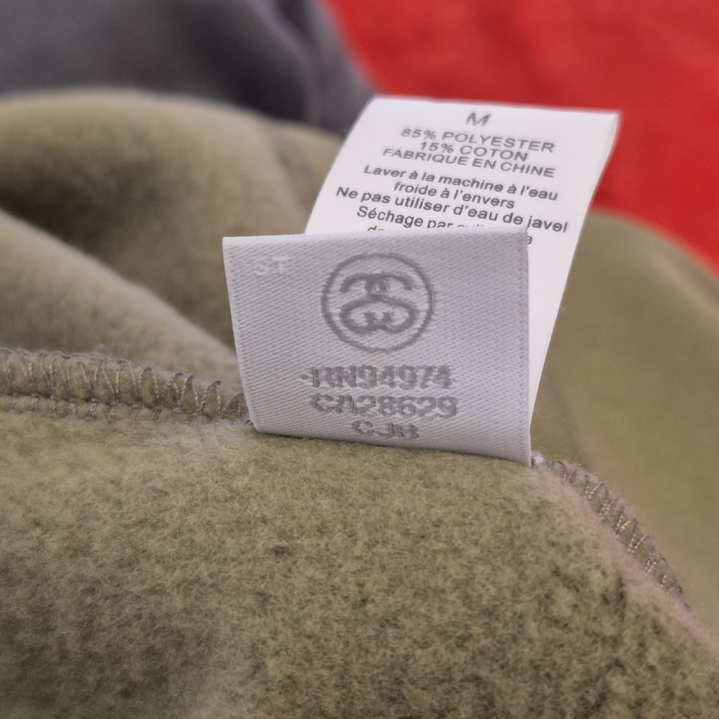 Stussy Half Zip Green Hoodie (M)