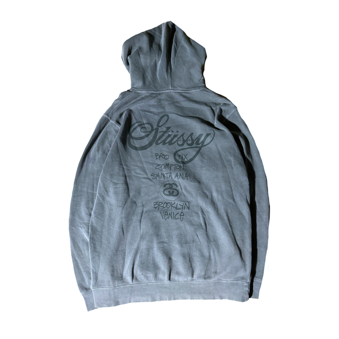 Stussy World Tour Green Hoodie (M)