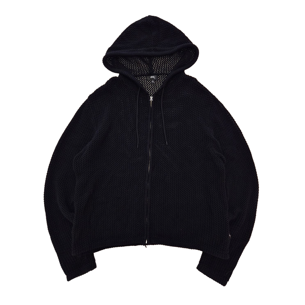Stussy Black Knit Net Hoodie (L)
