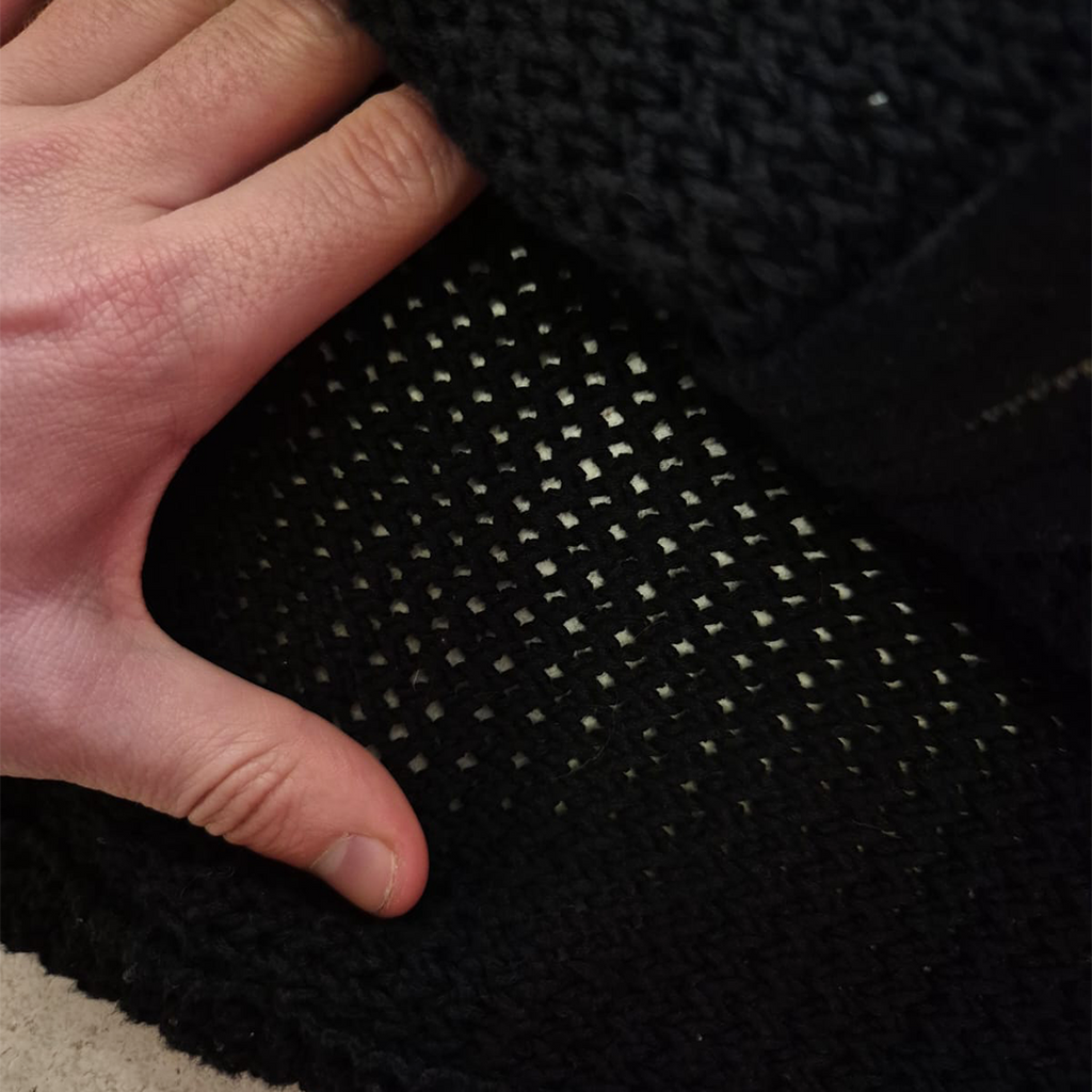 Stussy Black Knit Net Hoodie (L)
