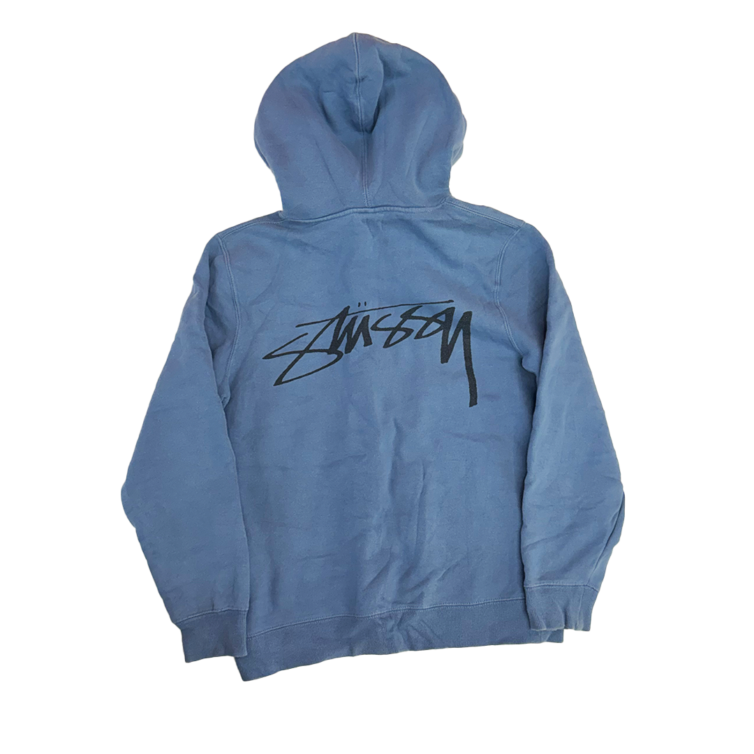 Stussy Logo Blue Hoodie (S)