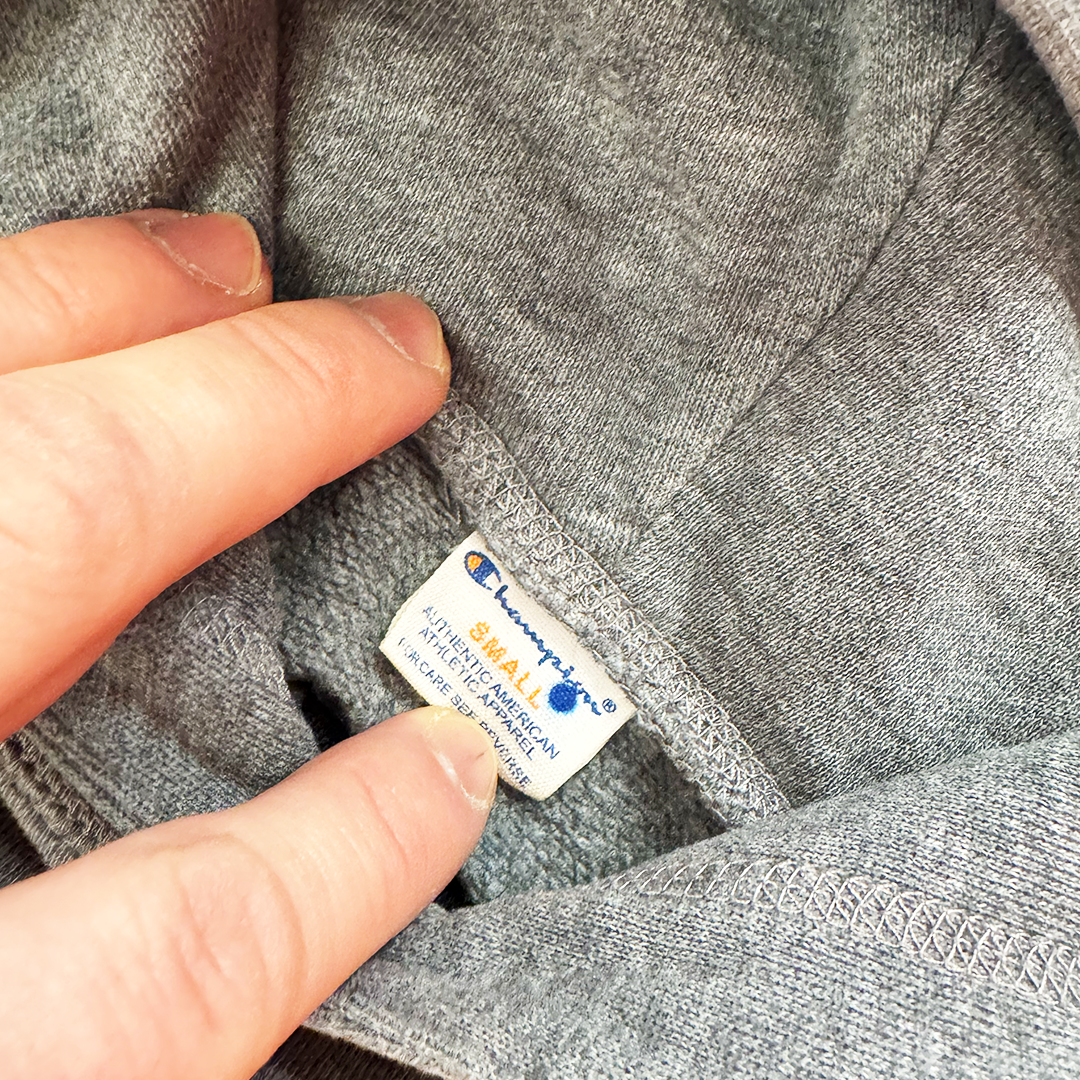 Stussy x Champion World Tour Grey Hoodie (S)