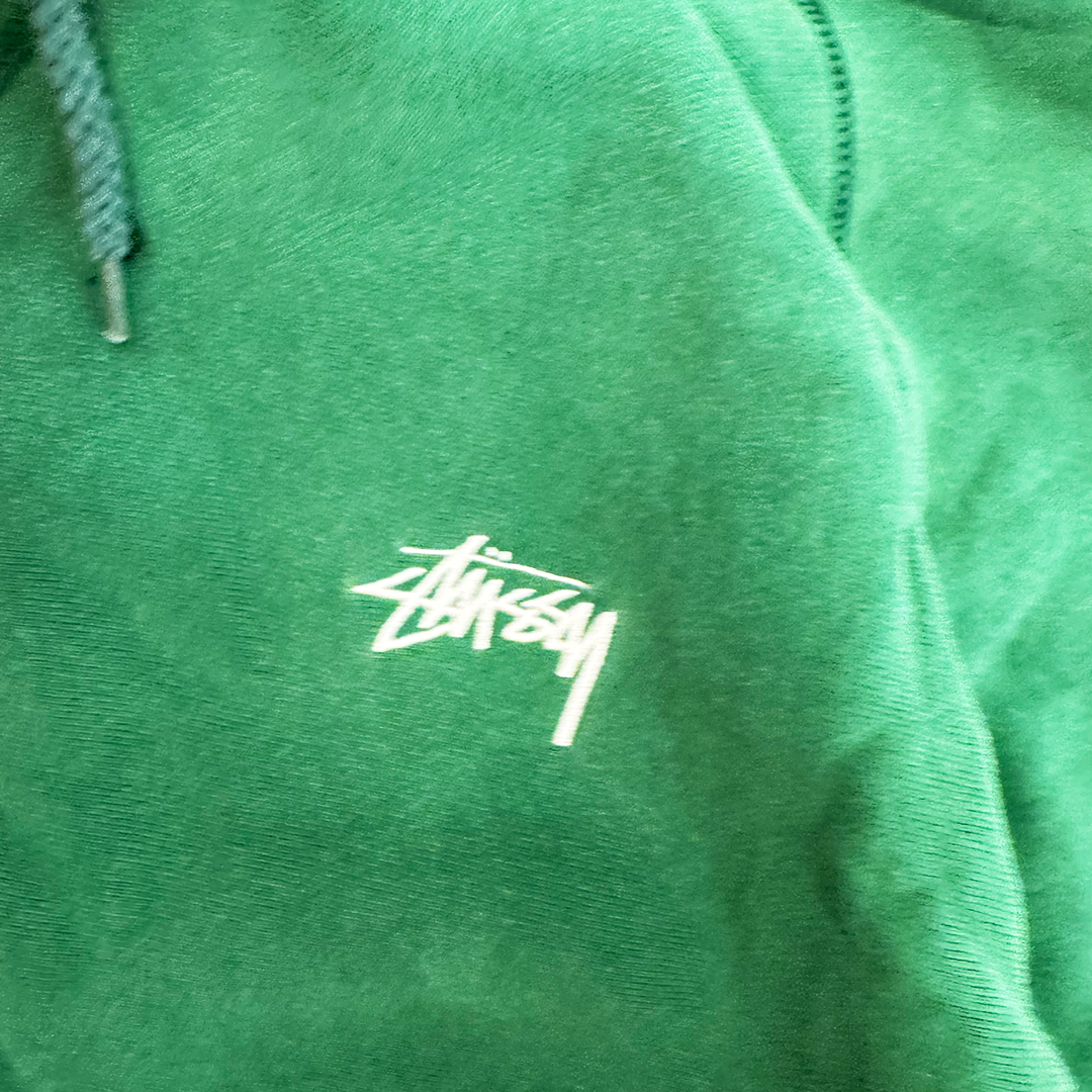 Stussy Logo Green Hoodie (S)
