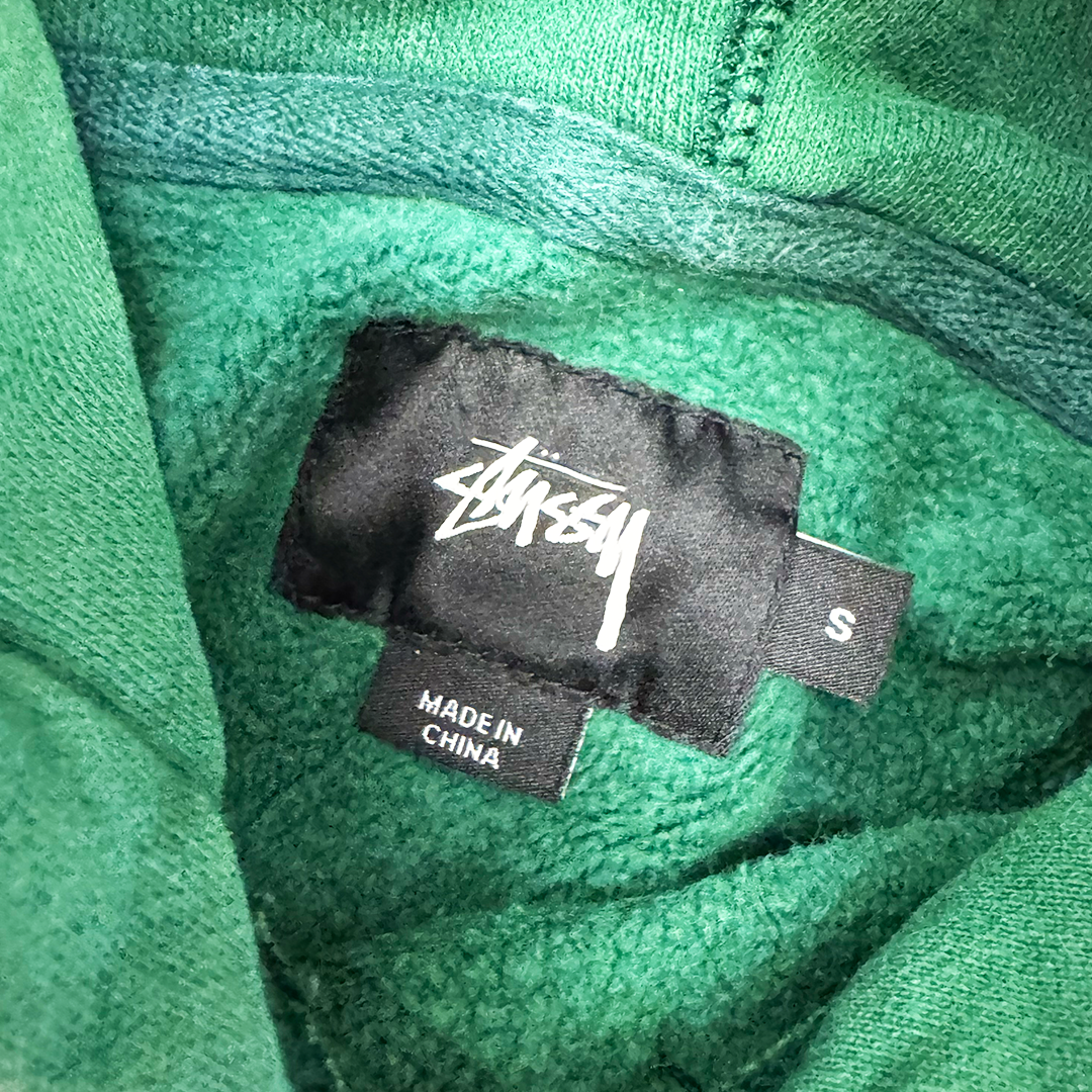 Stussy Logo Green Hoodie (S)