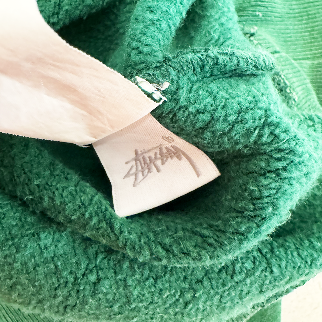 Stussy Logo Green Hoodie (S)