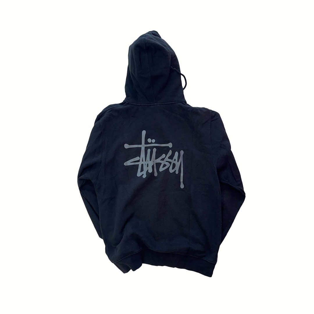 Stussy Logo Black Hoodie (L)