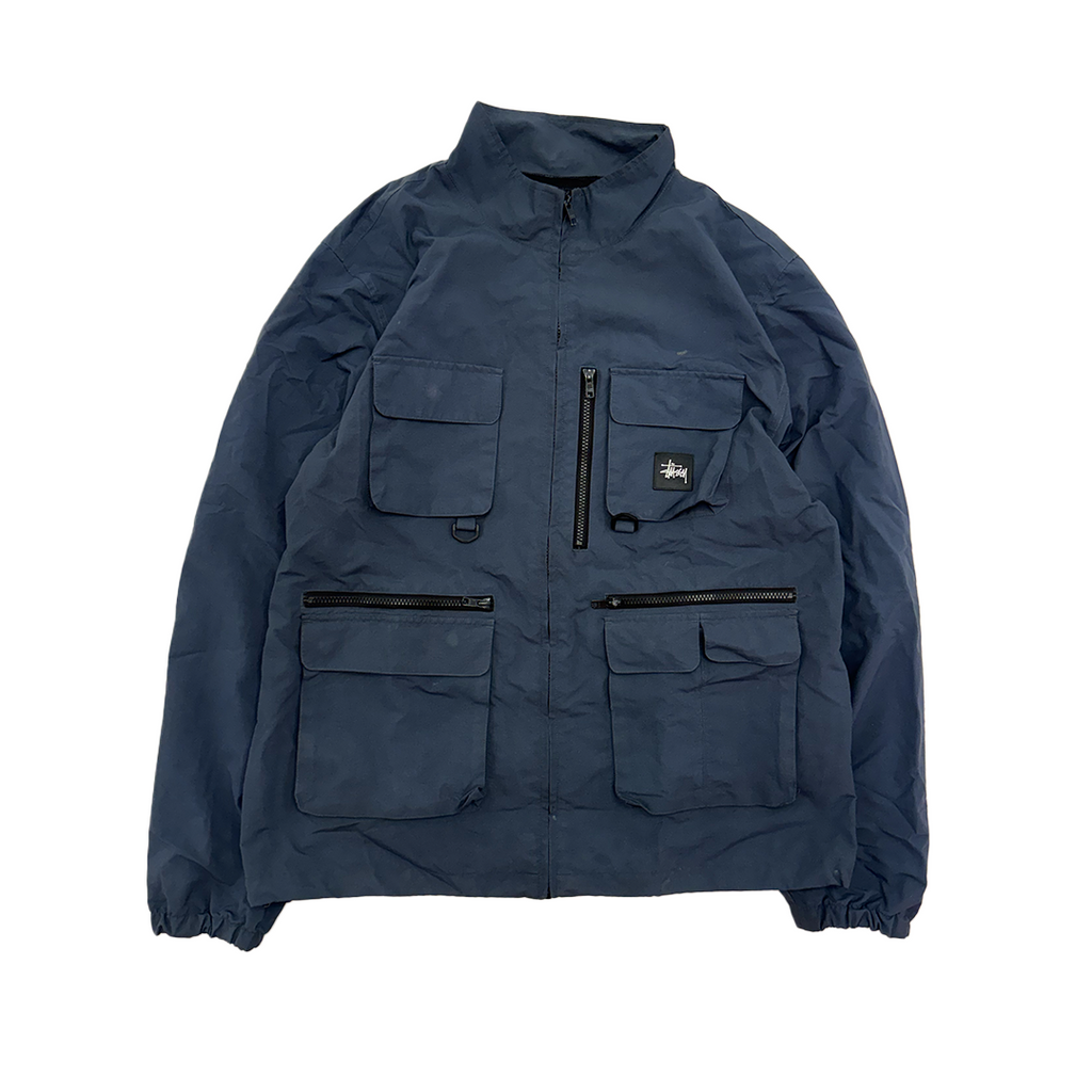 Stussy Dark Blue Rain Tactical Jacket (L)